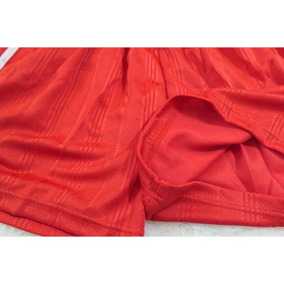 NWT Vintage Y2K 90s ADIDAS Soccer TREVISO Polyester Men's Red Shorts Large - Picture 11 of 11